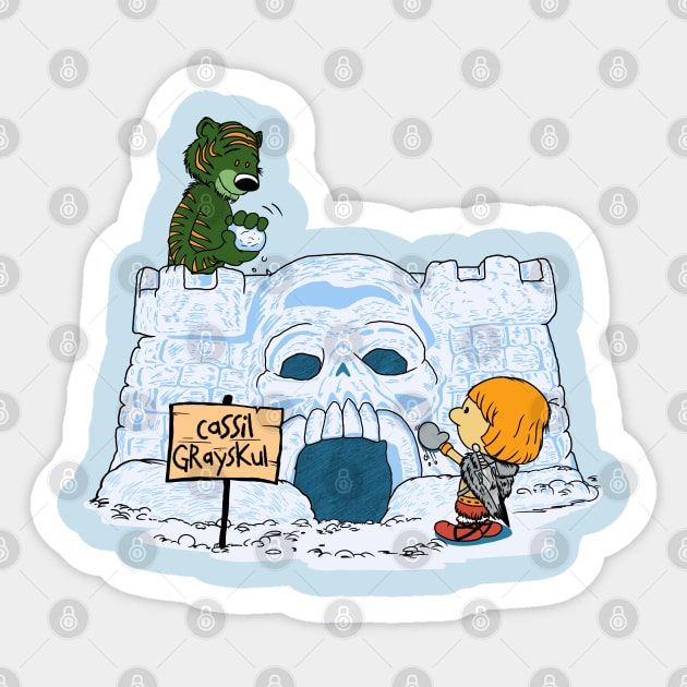 Eternian Snow Fort Sticker by seamustheskunk